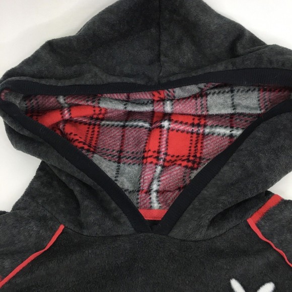 Disney Luxe Collection Sz S Black Red Minnie Mouse Hoodie Pullover Sweater - Picture 8 of 12